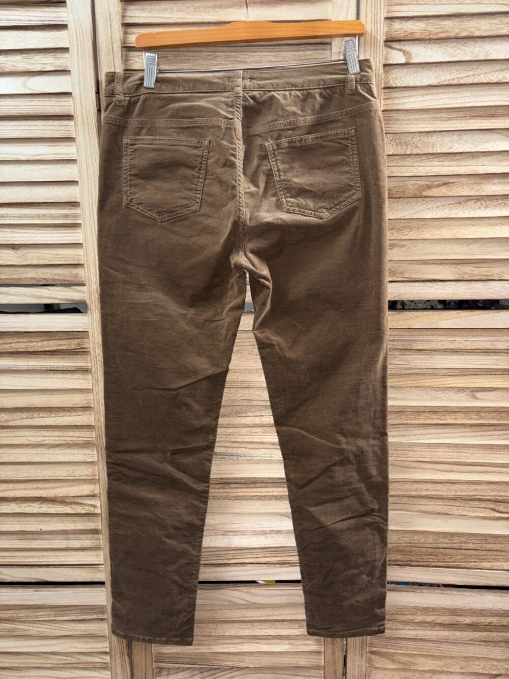 J.McLaughlin Camel Brown Velvety Corduroy Slim Skinny Pants Jeans Size 6
